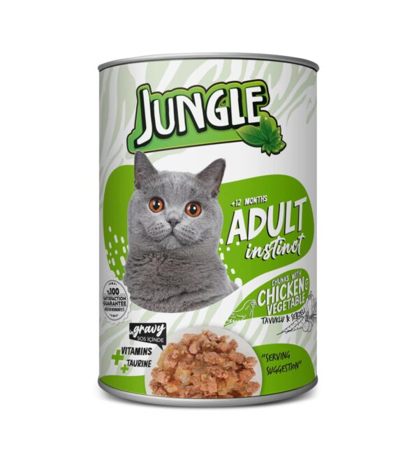 Jungle Adult Can Cat Wet Food Chicken & Vegetable 400gm