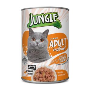 Jungle Adult Can Cat Wet Food Salmon & Shrimp 415gm