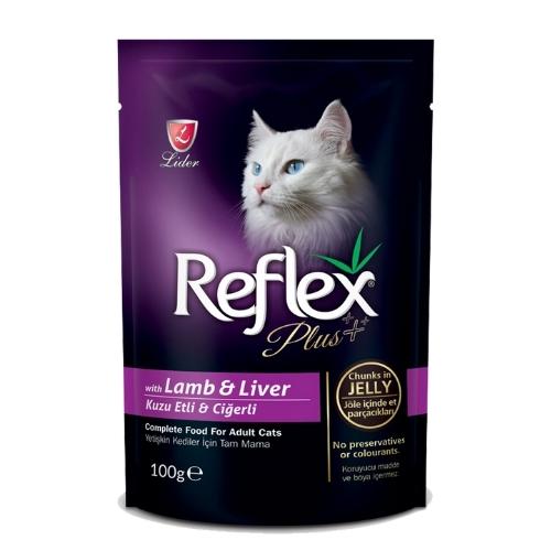 reflex plus adult cat food with lamb amp liver wet food 100gm