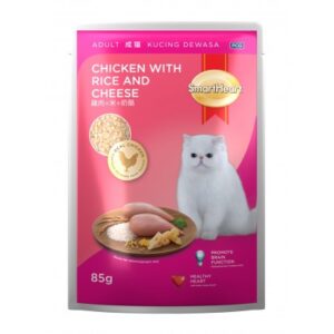 SmartHeart Cat Pouch Chicken With Rice And Cheese 85gm