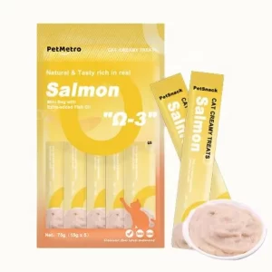 PetMetro Creamy Treats for Cats Salmon (5×15g)