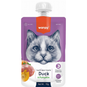 Wanpy Cat Pouch Tasty Meat Paste With Duck and Pumpkin