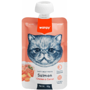 Wanpy Cat Pouch Tasty Meat Paste With Seafood and Chicken and Carrot