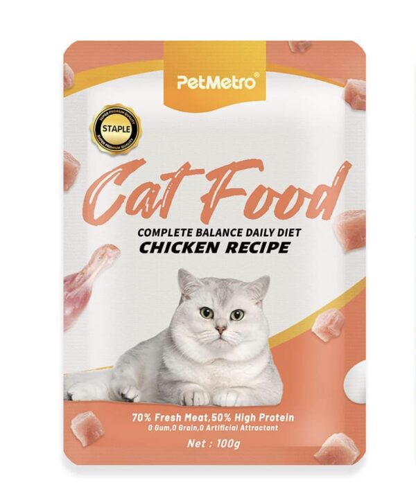 Pet Metro Pouch Wet Cat Food Chicken Recipe 100gm