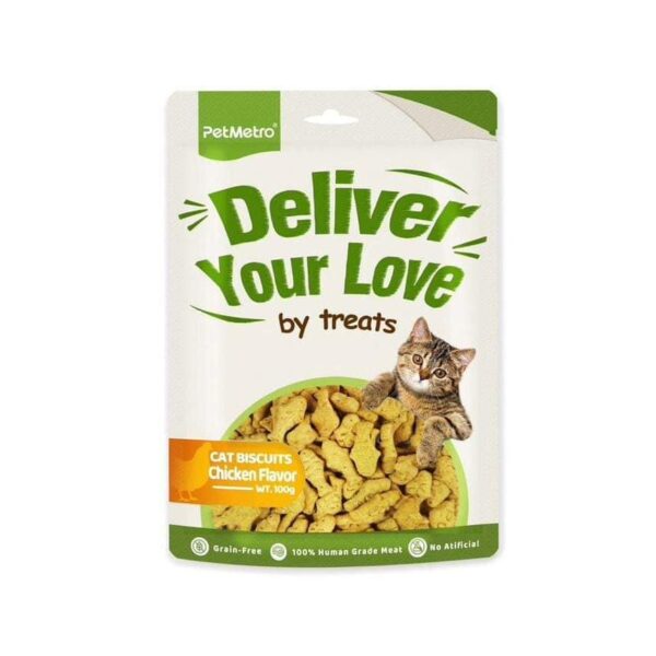 Pet Metro Dry Cat Treats Biscuits Chicken Flavor