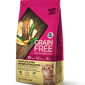 Kitchen Flavor Grain Free Cat Food With Real Meat Cubes for Baby Kitten And Kitten 8kg