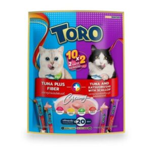 Toro Toro Cat Treats Tuna Plus Fiber And Tuna Katsuobushi With Scallop