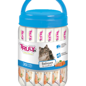 Truly Cat Treat Salmon And Codfish in jars 30Pcs