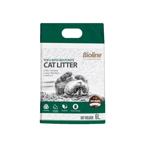 Premium Bioline Tofu with Bentonite Cat Litter 6L