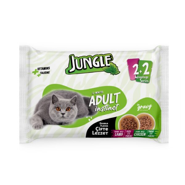 Jungle Adult Pouch Chicken And Lamb 4Pc Combo