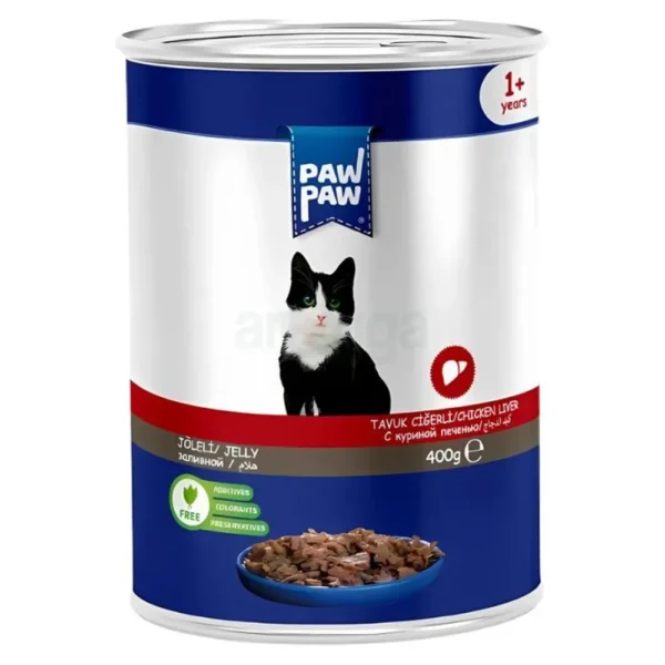 Paw Paw Canned Food Adult Chicken Liver in Jelly 400gm