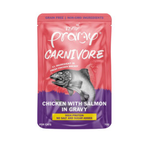 Pramy Carnivore Cat Pouch Chicken With Salmon In Gravy 70gm