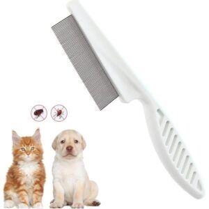 Flea Comb with Rubber Handle