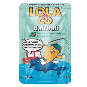 Lola & Co HAIRBALL Pouch Tuna Topping Veggie in Jelly