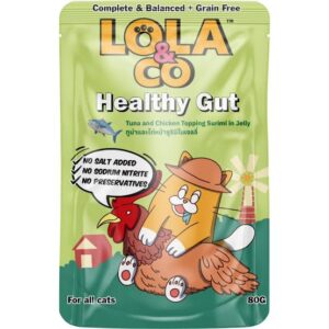 Lola & Co HEALTHY GUT Pouch Tuna & Chicken Topping Surimi in Jelly