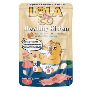 Lola & Co HEALTHY KITTEN Pouch Tuna and Chicken Mousse 80gm