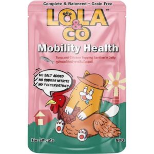 Lola & Co MOBILITY HEALTH Pouch Tuna & Chicken Topping Sardine In Jelly