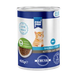 Paw Paw Kitten Canned Cat Food Fish 400g