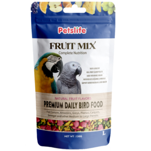 Petslife Fruit Mix-Pellets Large Bird Food 150g