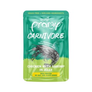 Pramy Carnivore Cat Pouch Chicken With Shrimp In Jelly 70gm