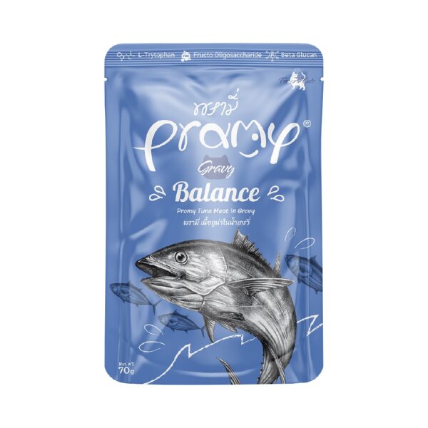 Pramy Cat Pouch Balance Tuna Meat In Gravy 70gm