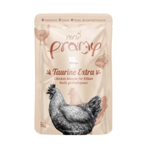 Pramy Cat Pouch Extra Taurine Chicken Mousse For Kitten 70gm