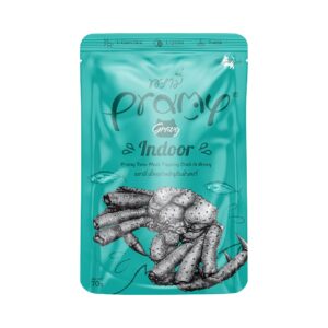 Pramy Cat Pouch Indoor Tuna Meat Topping Crab In Gravy 70gm