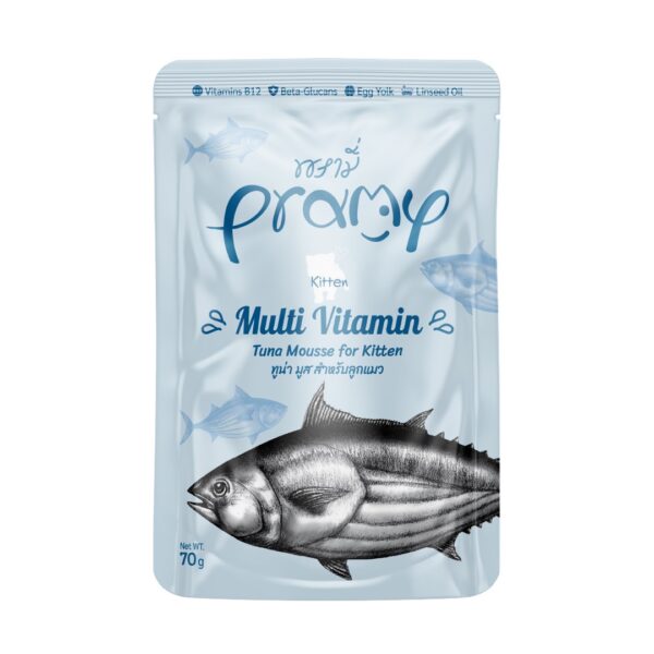 Pramy Cat Pouch Multi Vitamin Tuna Mousse For Kitten 70gm