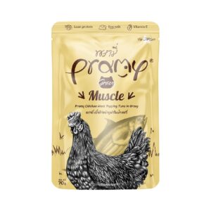 Pramy Cat Pouch Muscle Chicken Meat Topping Tuna In Gravy 70gm